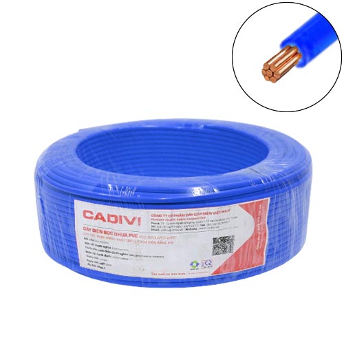 Dây cáp điện 1 lõi Cadivi CV-1.5 mm2 (Xanh) – 0.6/1KV