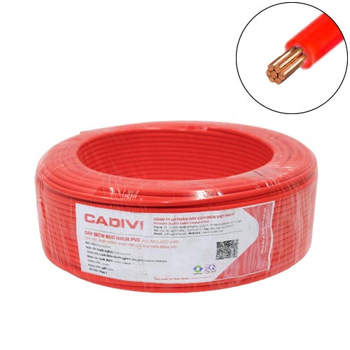 Dây cáp điện 1 lõi Cadivi CV-1.5 mm2 (Đỏ) – 0.6/1KV