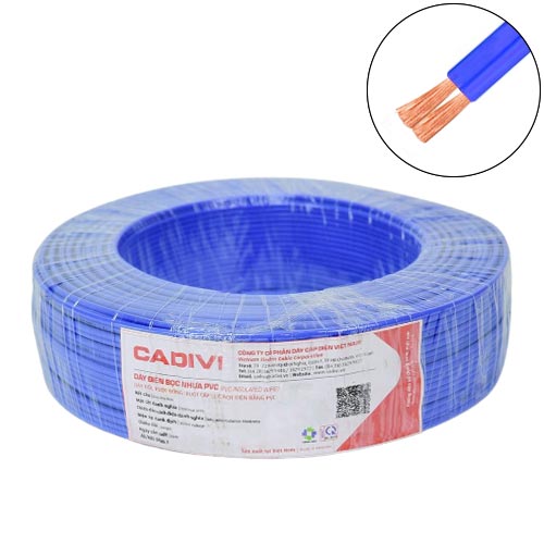 Dây điện đôi Cadivi VCmd 2×0.5 mm2 (Xanh) – 0.6/1KV