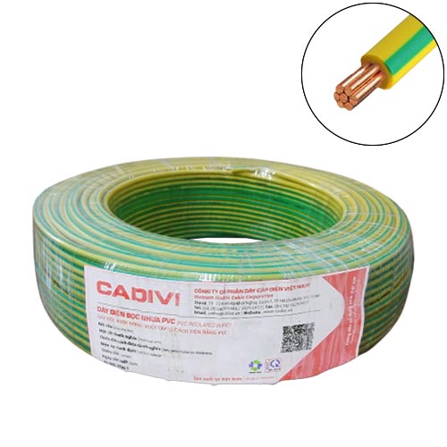 Dây tiếp địa Cadivi CV-1.5 mm2 (TE) – 0.6/1KV