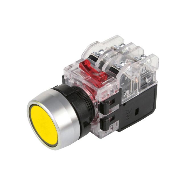 Nút nhấn nhả Hanyoung MRX-RM1A3Y 22mm đèn Vàng 380V