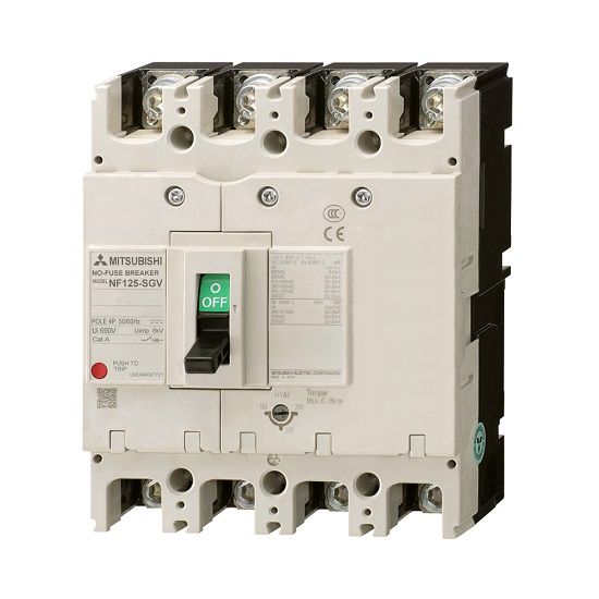 MCCB chỉnh dòng Mitsubishi NF125-SGV 4P 16-20A 36kA