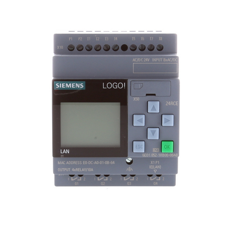 Bộ lập trình logo! Siemens 6ED1052-1HB08-0BA0 24V AC/DC (8 in/4 out Relay)